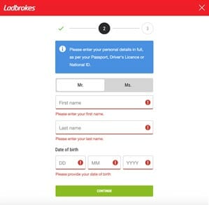 Ladbrokes Registration